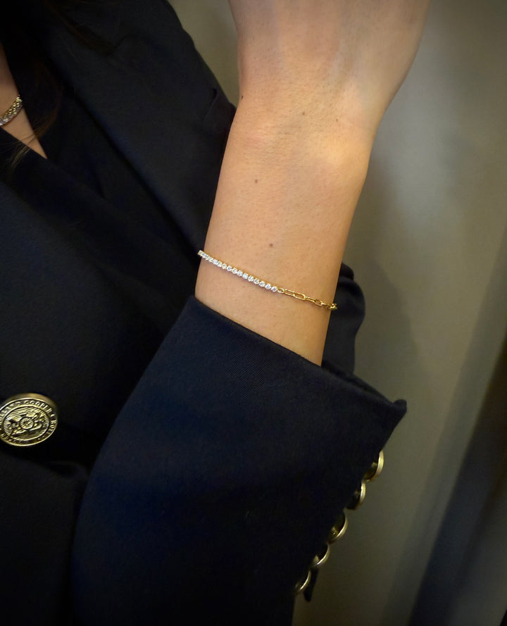 Petite Tennis Armbånd 2mm – Golden Edt.