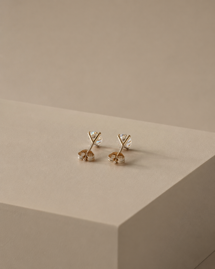 Diamant Ørestikker 14 Karat Guld