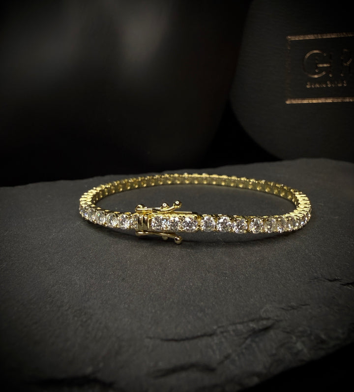 CHR Tennis Armbånd 3 mm Golden Edt.