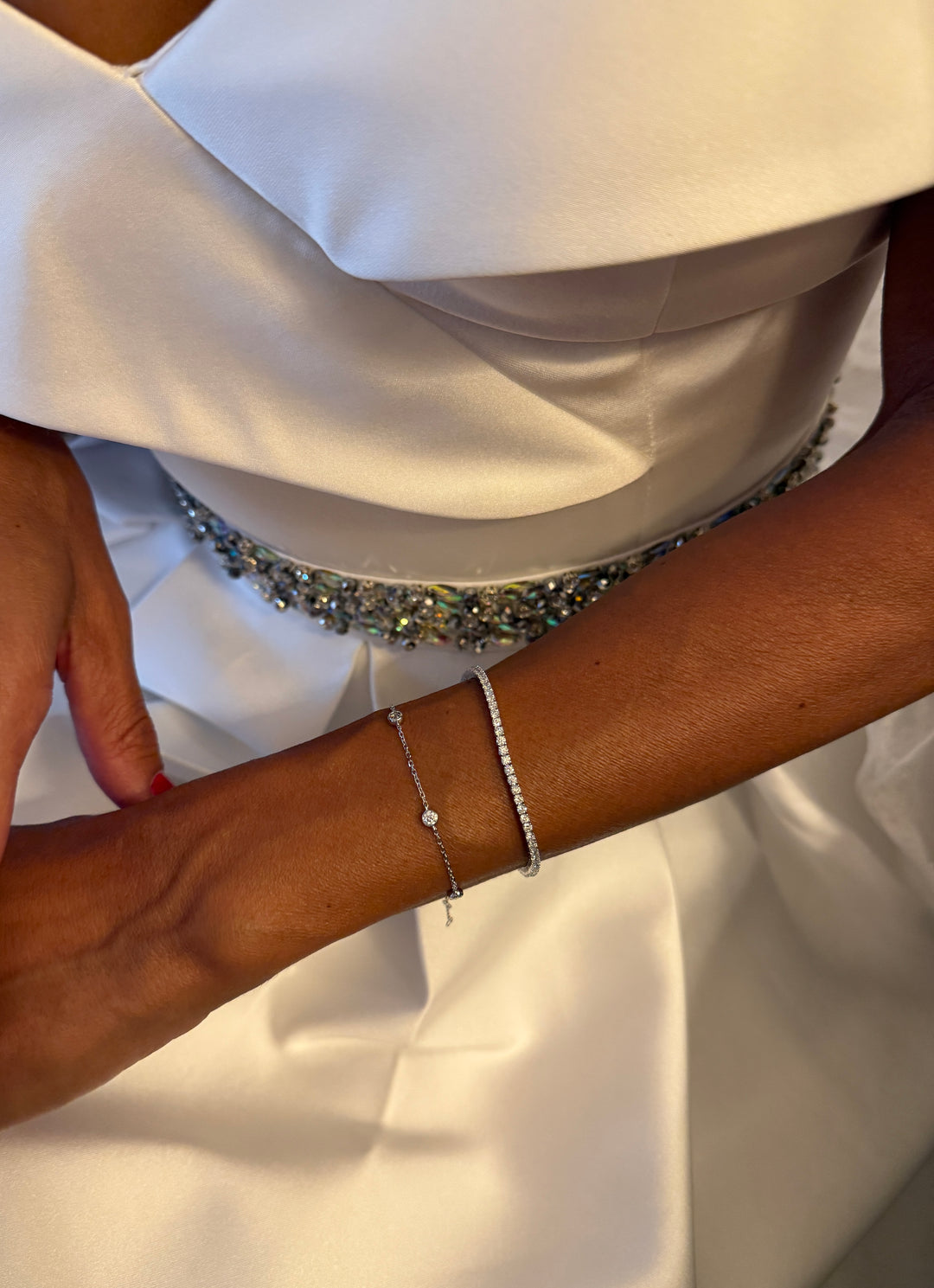 CHR DIAMANT TENNIS ARMBÅND SILVER EDTION 2 MM