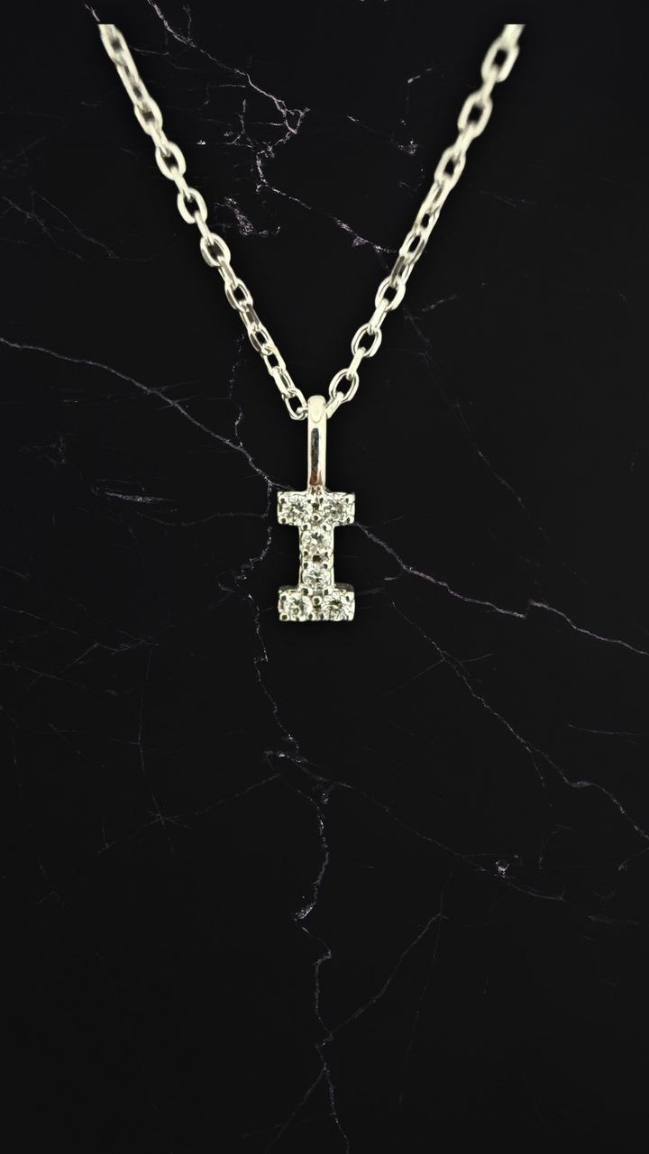 Diamantbogstav 18 K Hvidguld