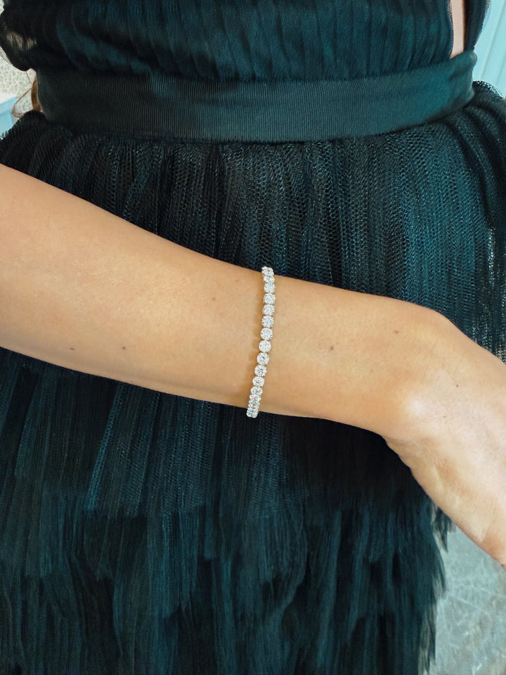 Diamant Tennis Armbånd 10K Guld 4 mm