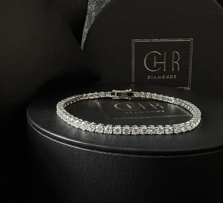 CHR Diamant Tennis Armbånd 2.8 mm. 14 K Hvidguld