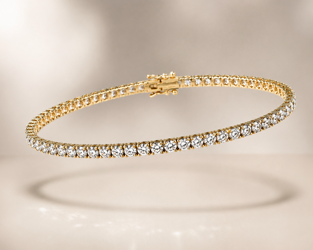 CHR Diamant Tennis Armbånd 14 K Guld 2.8 mm.