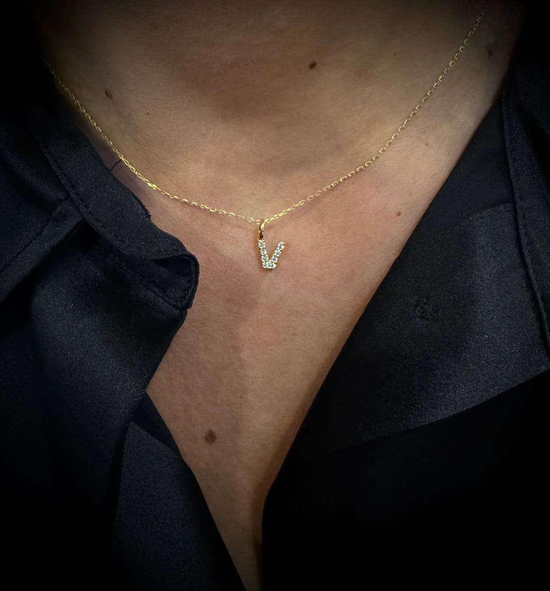 Diamantbogstav 18 K Guld