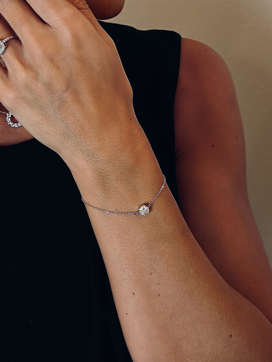 Solitaire Pure Armbånd Sølv