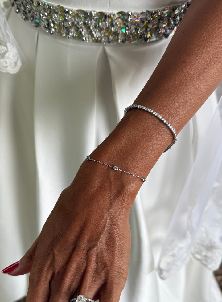 CHR DIAMANT TENNIS ARMBÅND SILVER EDTION 2 MM