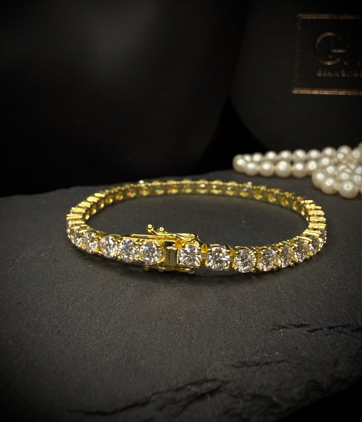 CHR Tennis Armbånd 4 mm Golden Edt.