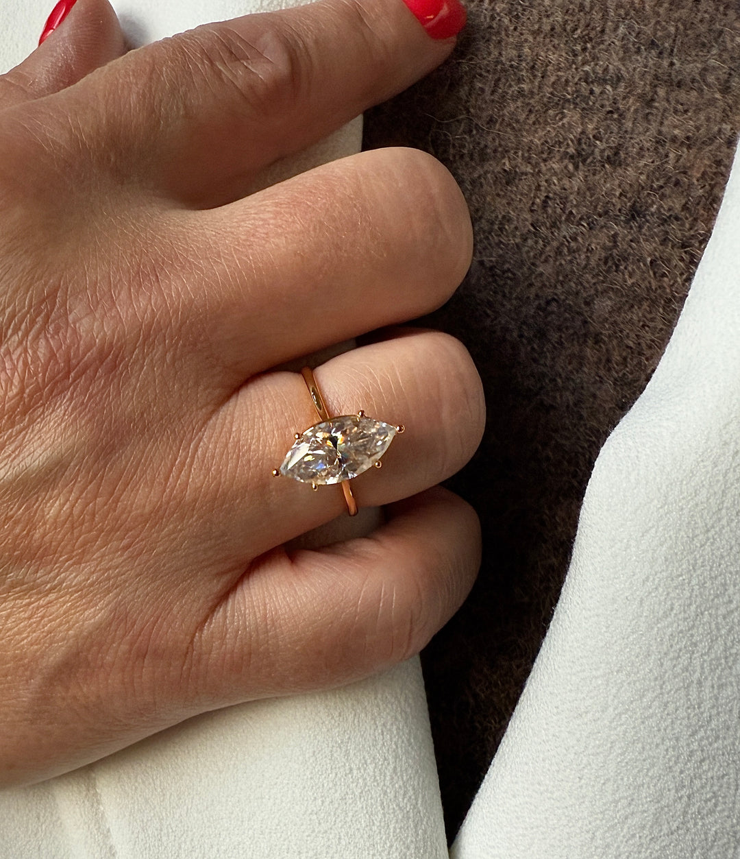 Marquise Majesty Ring 14 K Guld