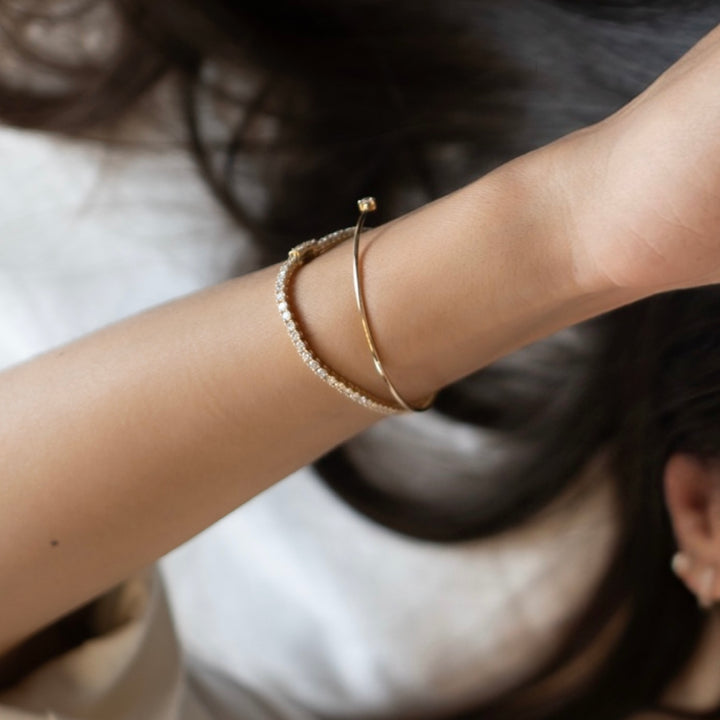 CHR Tennis Armbånd 2 mm Golden Edt.