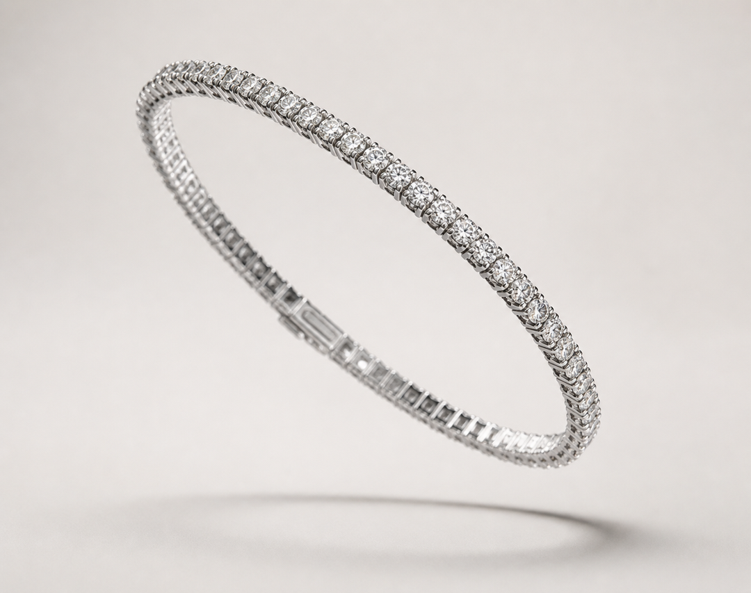 CHR Diamant Tennis Armbånd 2 mm 10K 14 K Hvidguld