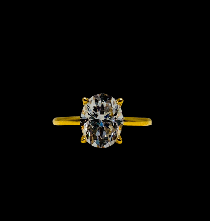 CHR Solitaire Oval Cut Ring Guld