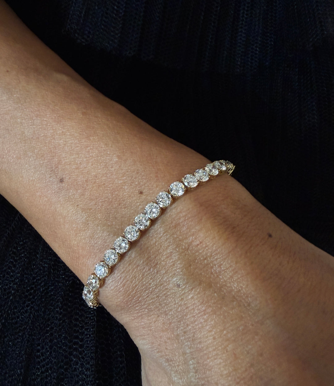 Diamant Tennis Armbånd 10K Guld 4 mm