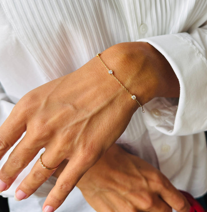CHR Five Diamond Bracelet 18 K Guld