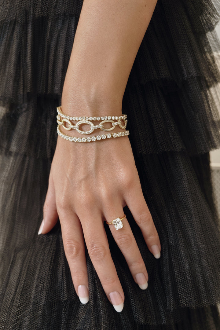 CHR Diamant Tennis Armbånd 14 K Guld 2.8 mm.