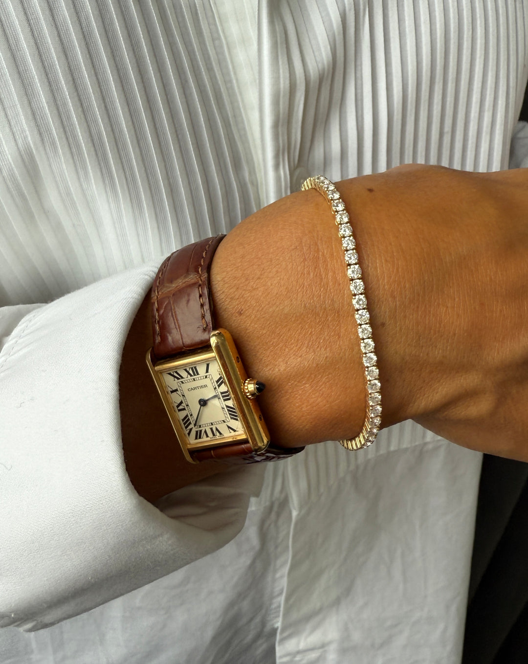 CHR Diamant Tennis Armbånd 14 K Guld 2.8 mm.