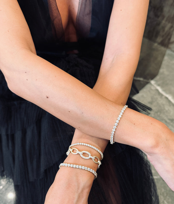 Diamant Tennis Armbånd 10K Guld 4 mm