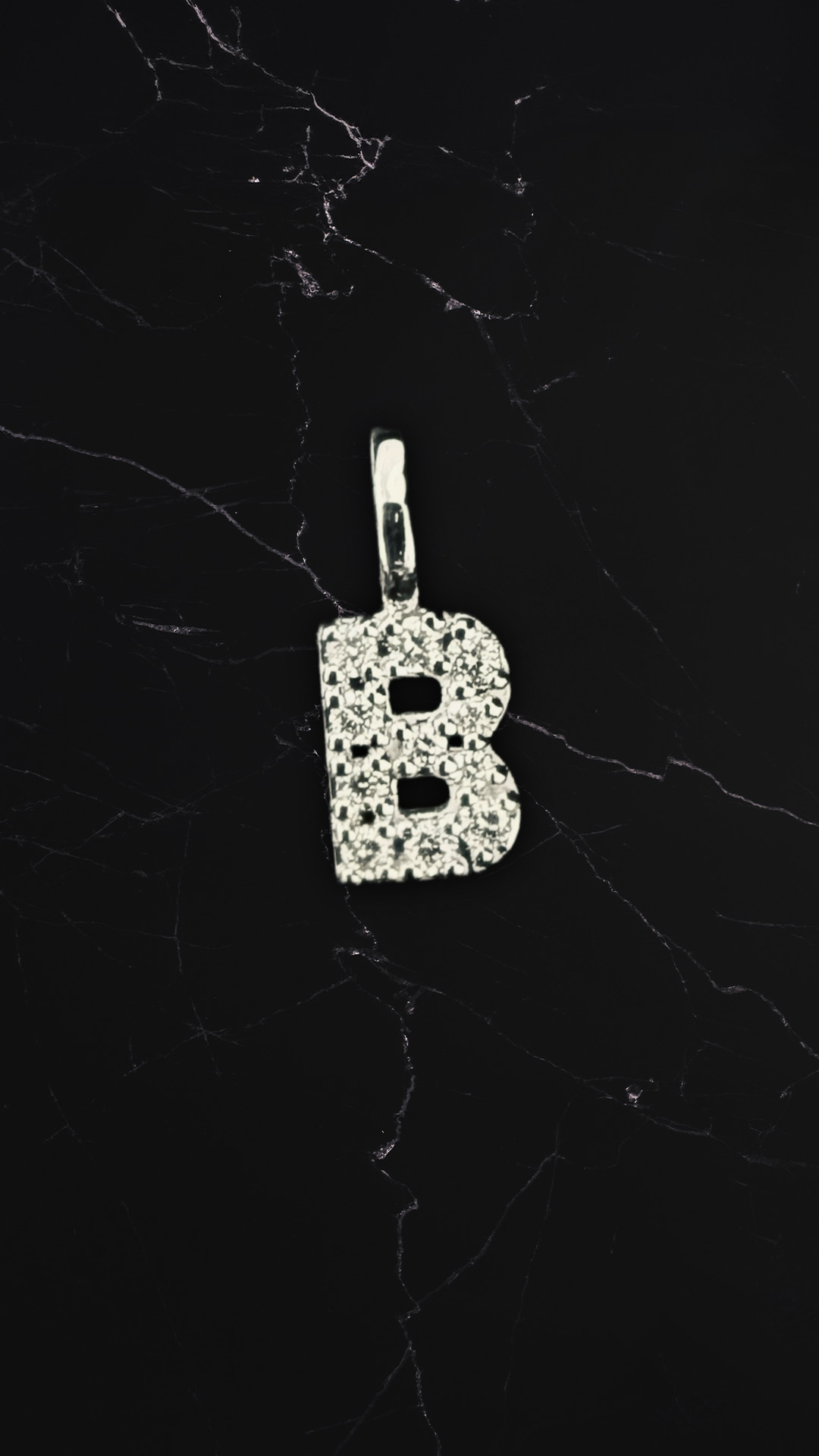 Diamantbogstav 18 K Hvidguld