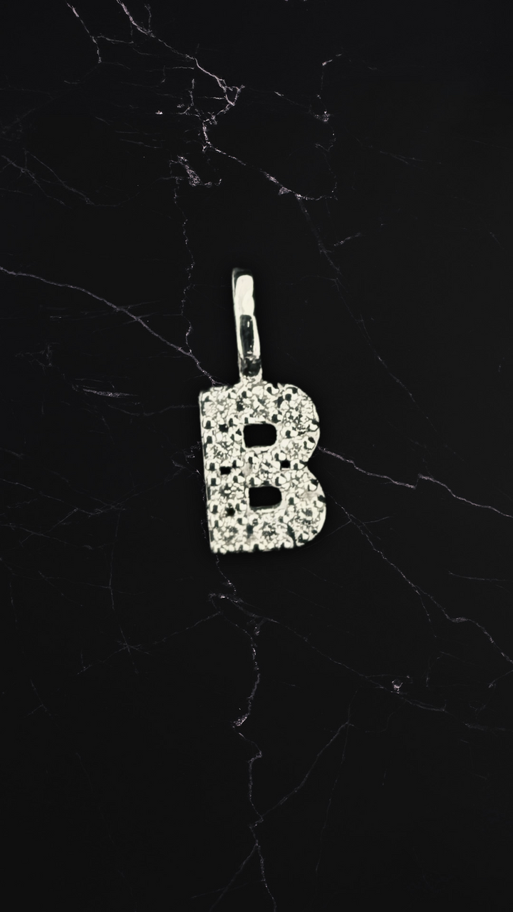 Diamantbogstav 18 K Hvidguld