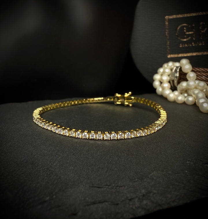 CHR Tennis Armbånd 2 mm Golden Edt.