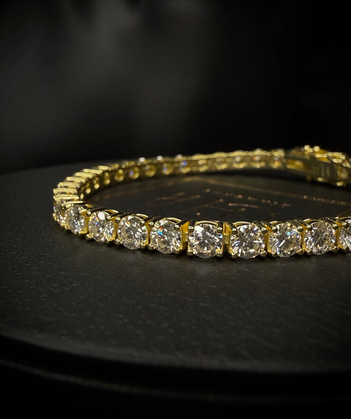 CHR Tennis Armbånd 4 mm Golden Edt.