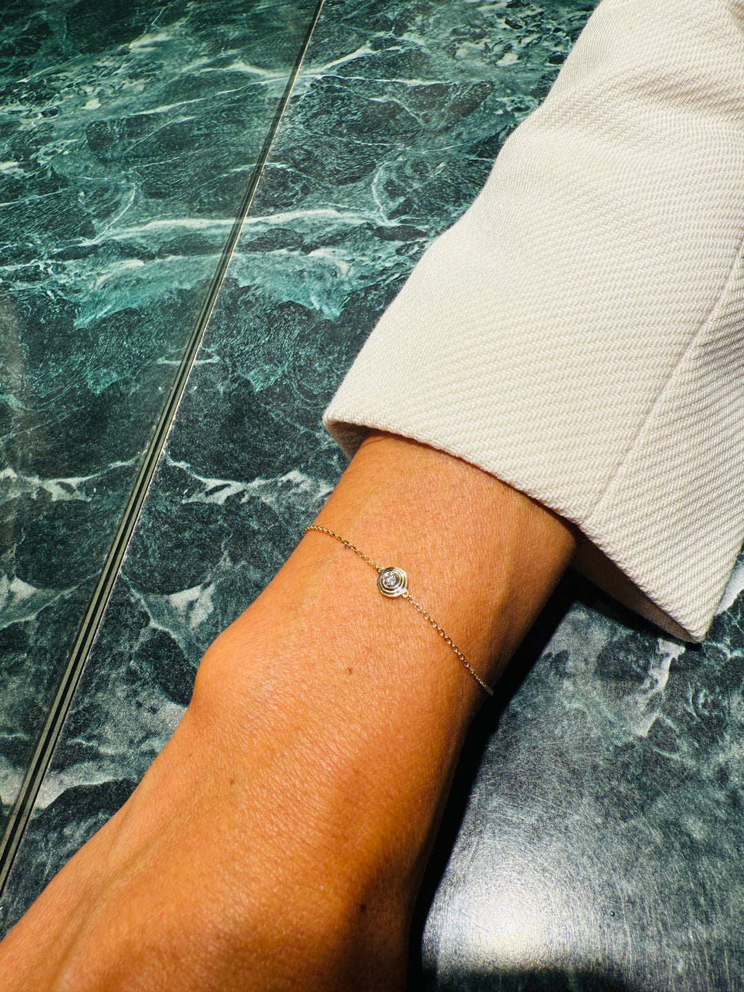 CHR Solitaire Diamant Armbånd 18 K Guld