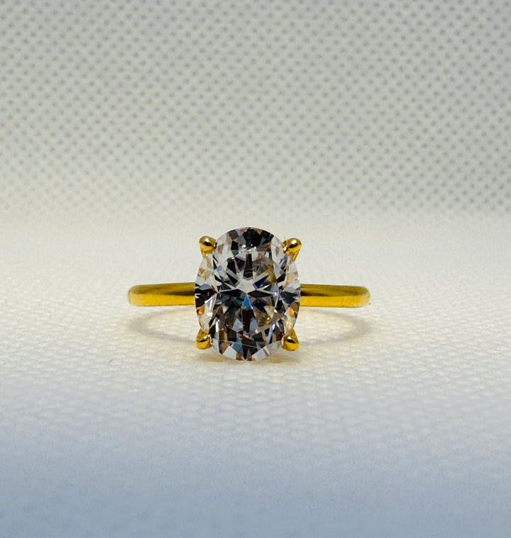 CHR Solitaire Oval Cut Ring Guld