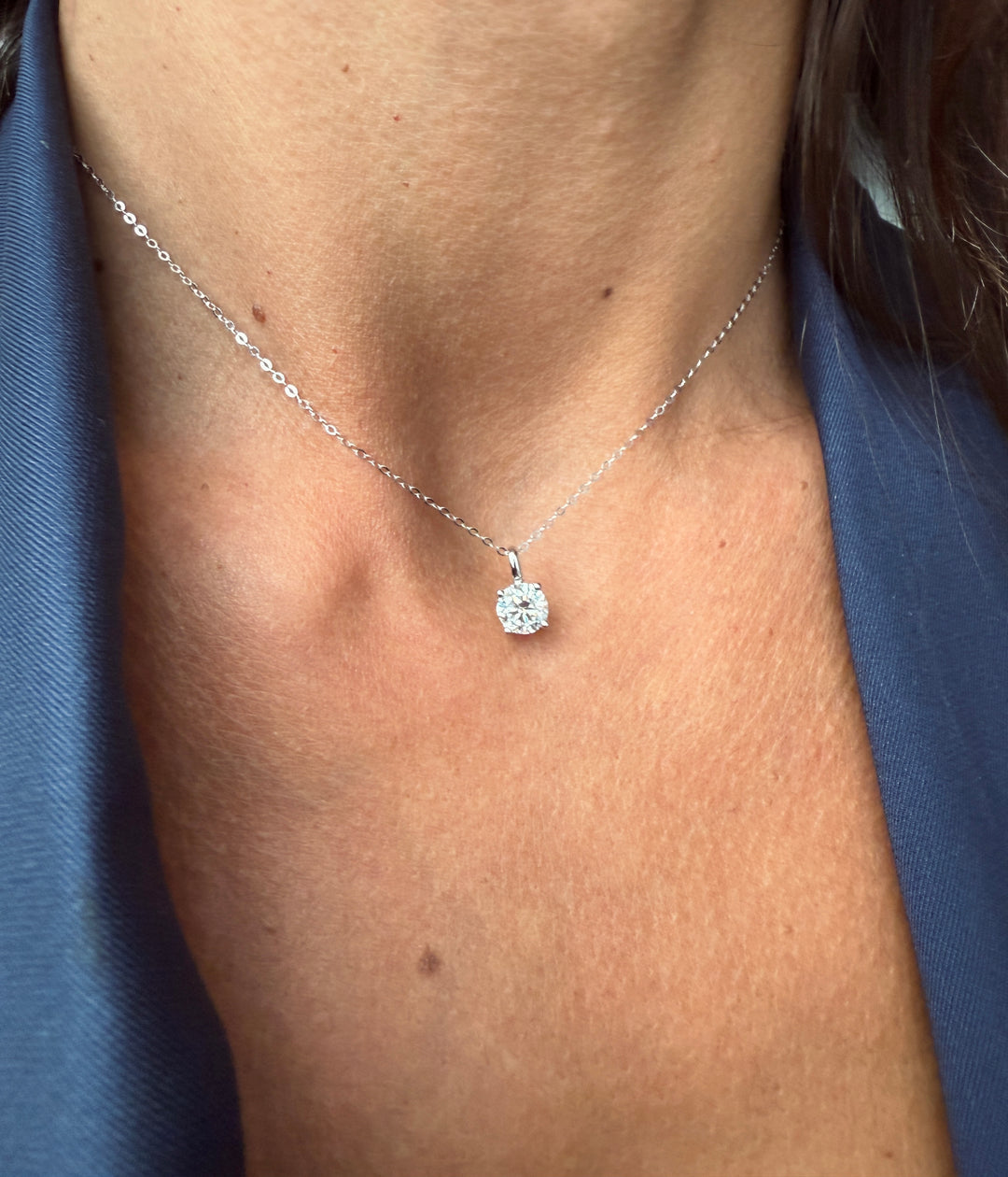 Simplicity Diamant Halskæde Hvidguld 18 K