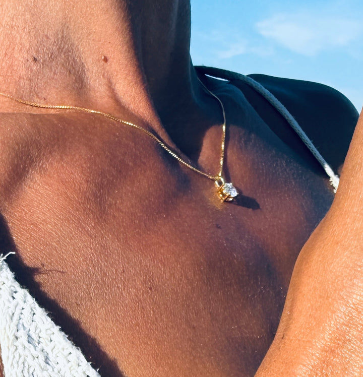 Simplicity Diamant Halskæde Guld 14 K