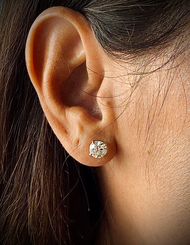 CHR SOLITAIRE ØRESTIK GULD 14 K