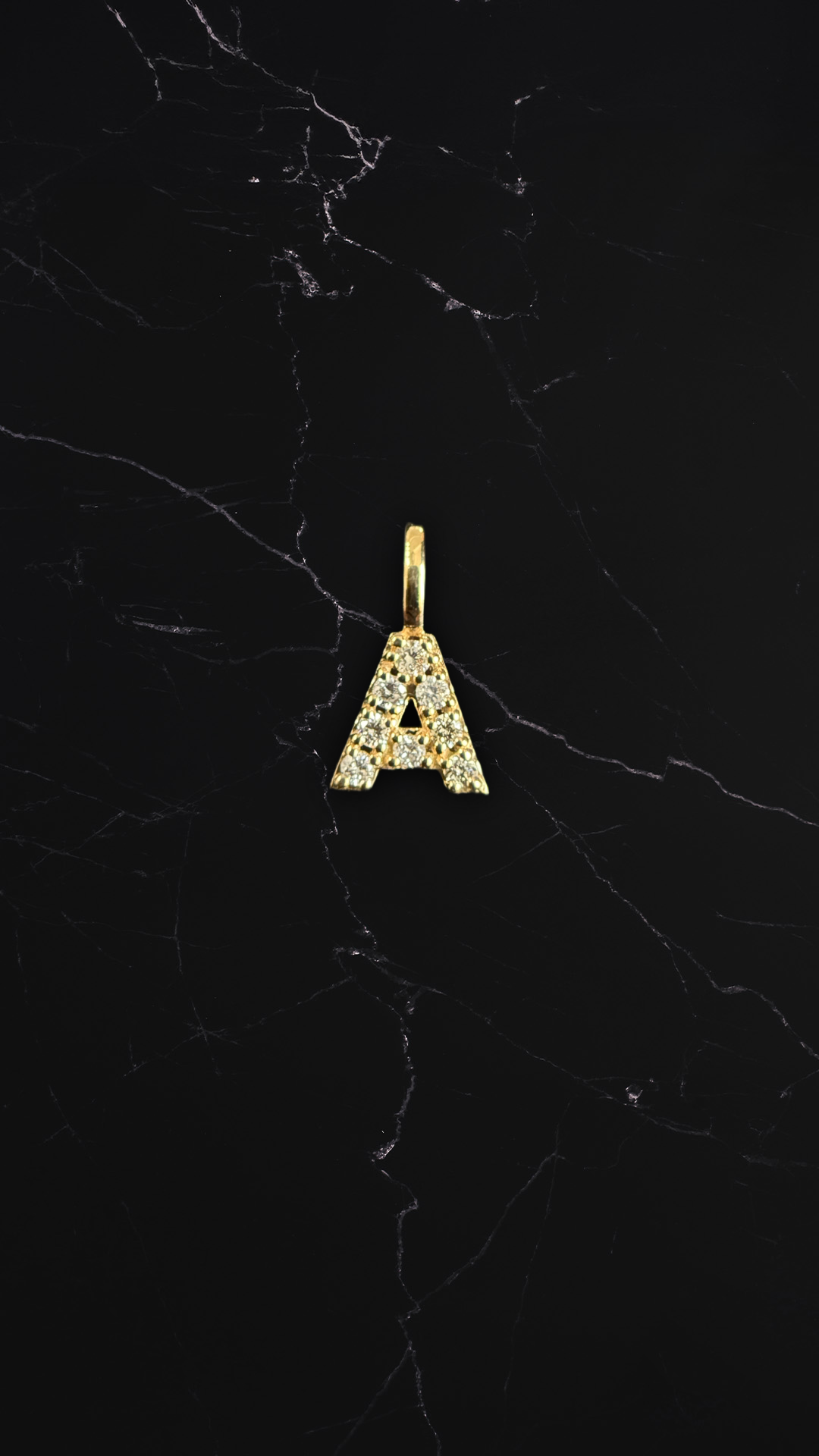 Diamantbogstav 18 K Guld