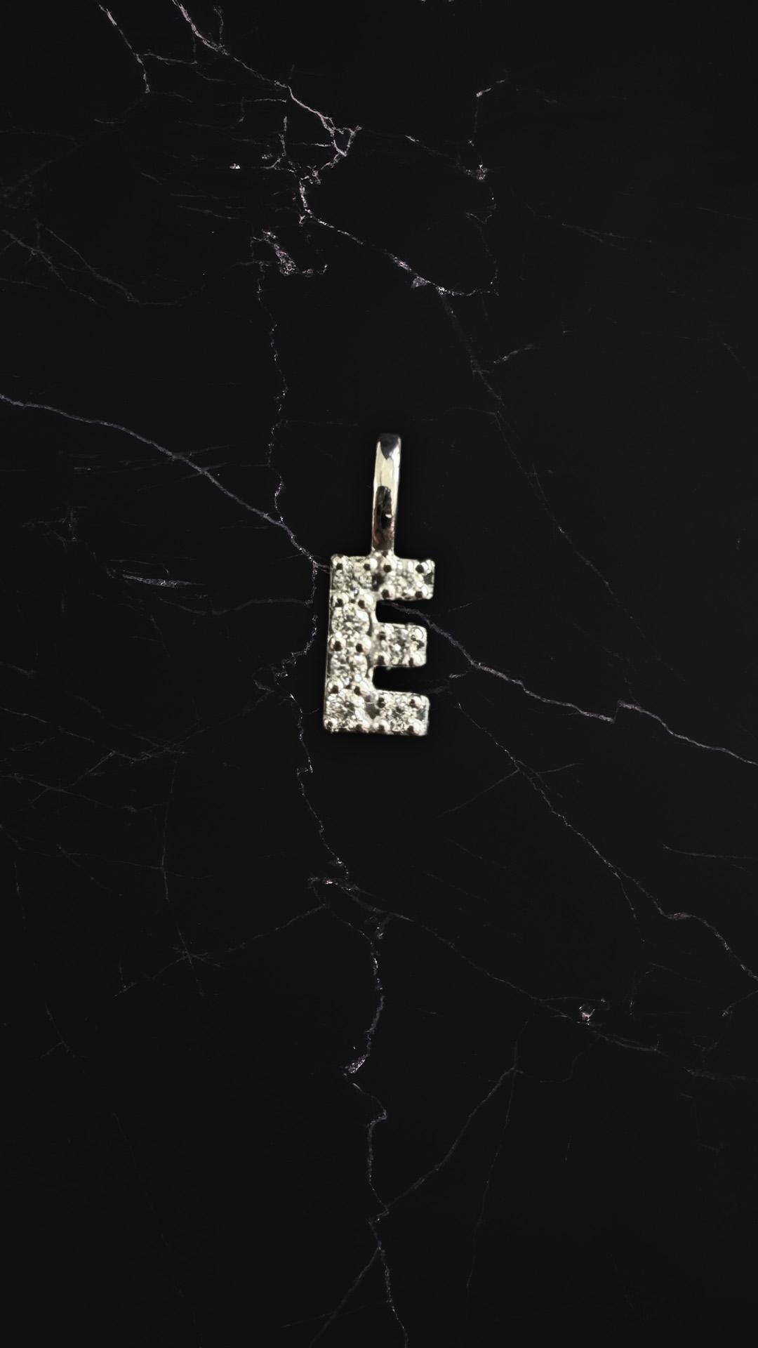 Diamantbogstav 18 K Hvidguld