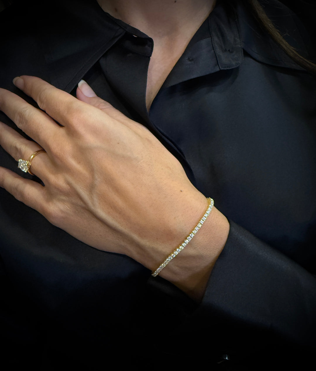 CHR Tennis Armbånd 2 mm Golden Edt.