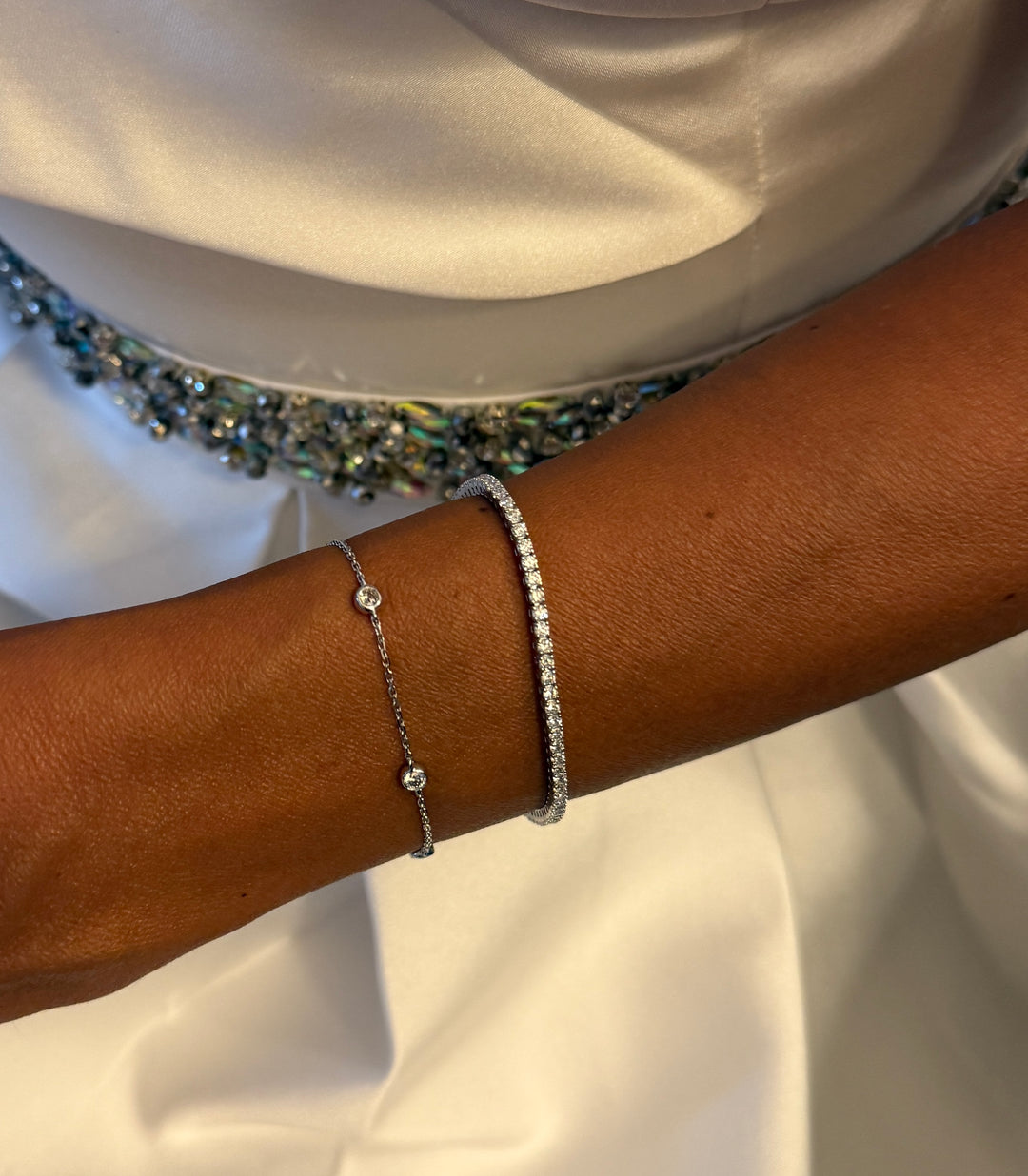 CHR Five Diamond Bracelet 18 k Hvidguld