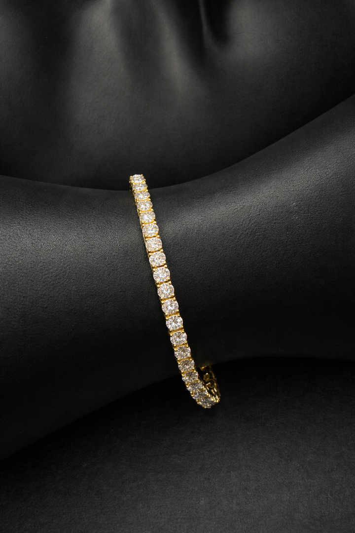 CHR Tennis Armbånd 4 mm Golden Edt.