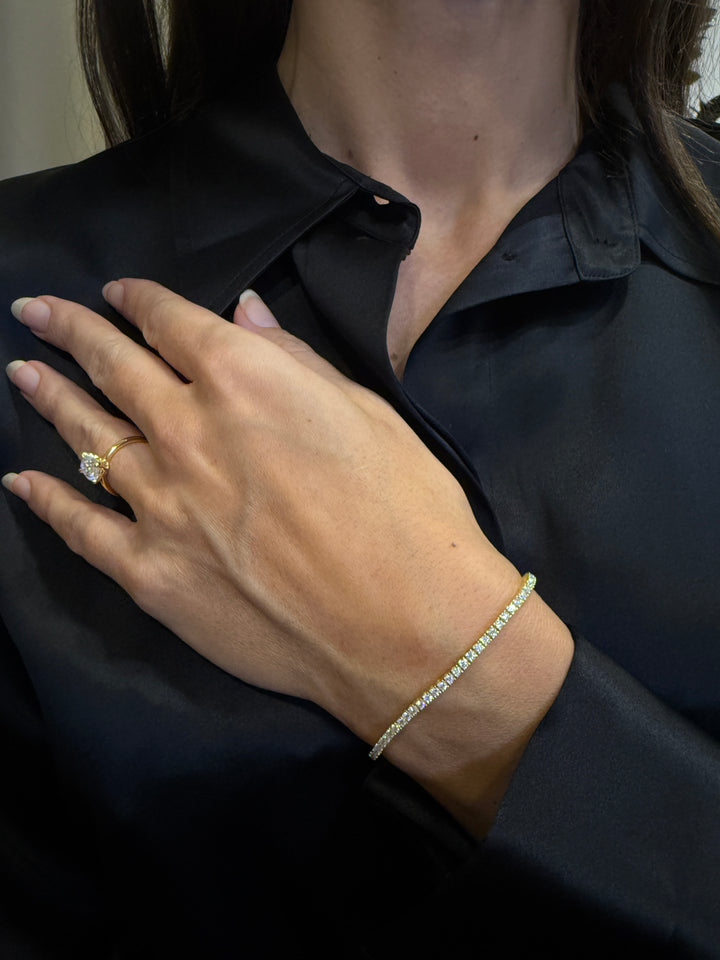 CHR Tennis Armbånd 2 mm Golden Edt.