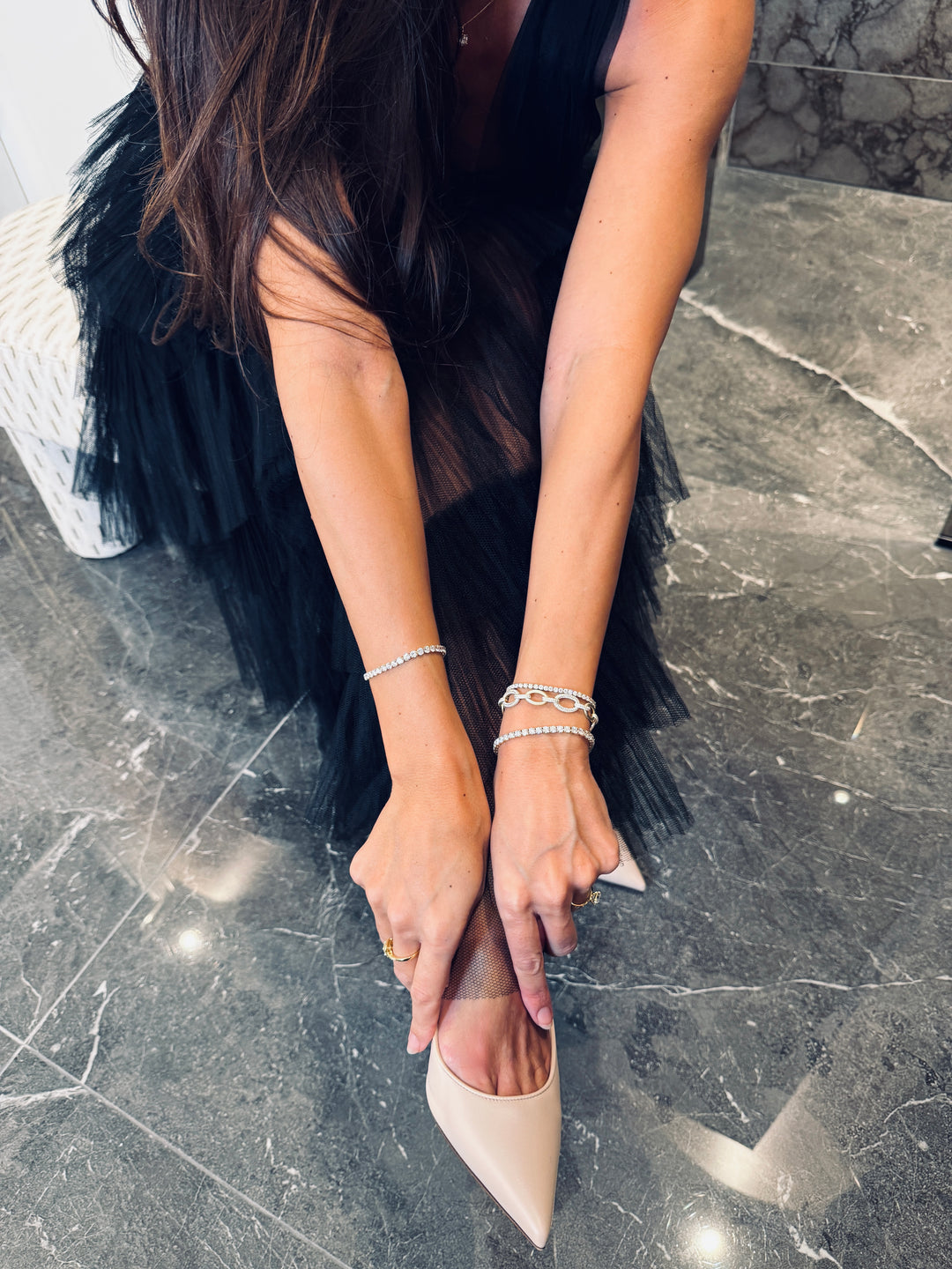 Diamant Tennis Armbånd 10K Guld 4 mm