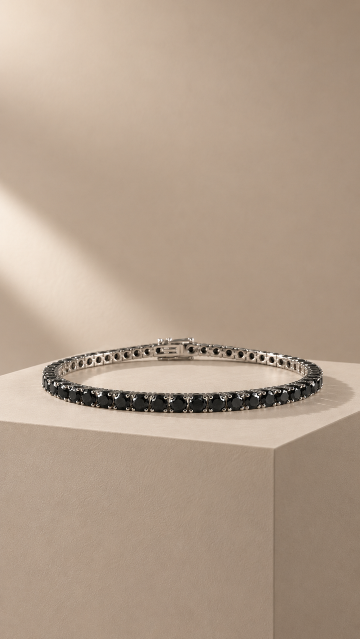 CHR TENNISARMBÅND 3 MM BLACK EDT.