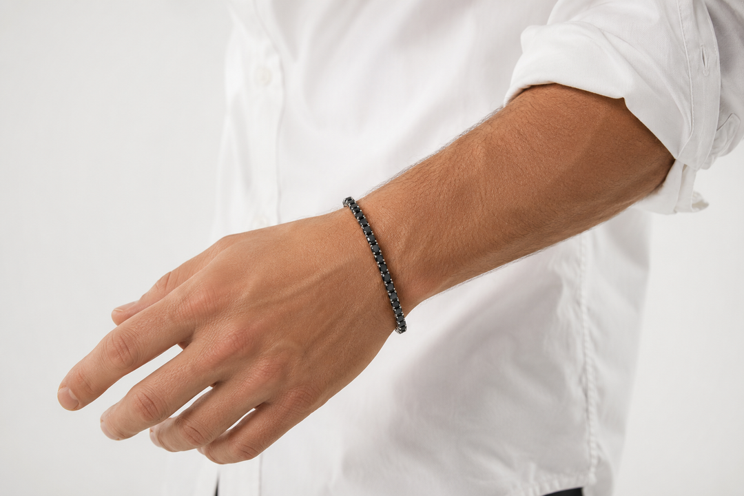 CHR TENNISARMBÅND 3 MM BLACK EDT.
