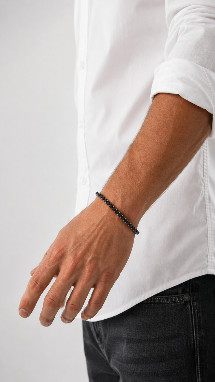 CHR TENNISARMBÅND 3 MM BLACK EDT.