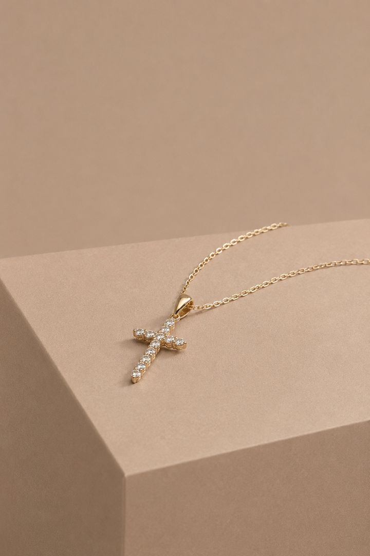 CHR Diamant Kors Guld 18K Vedhæng