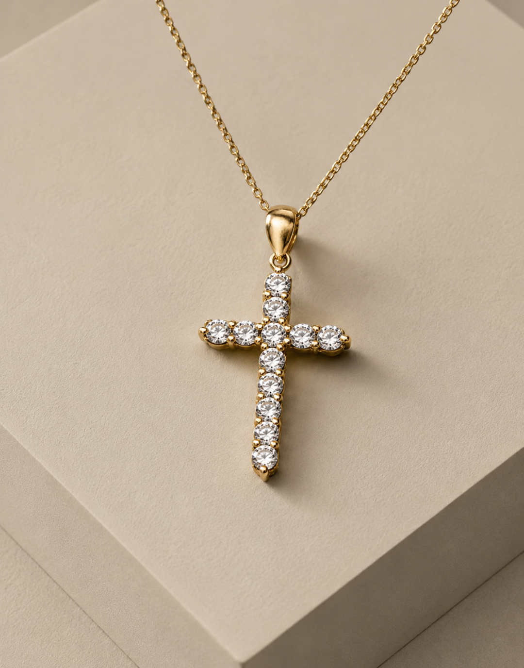 CHR Diamant Kors Guld 18K Vedhæng