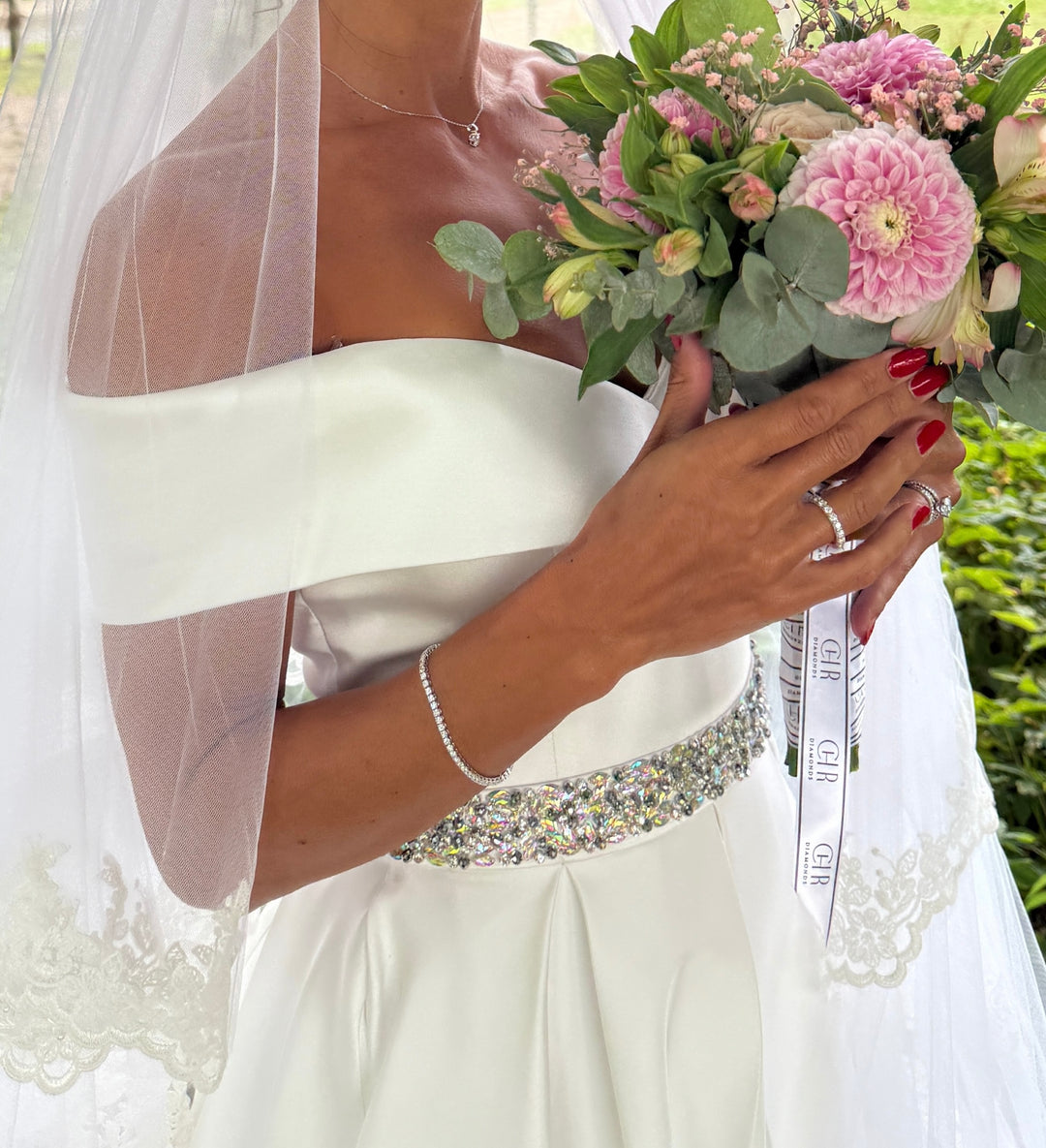 CHR Diamant Tennis Armbånd 2.8 mm. 14 K Hvidguld