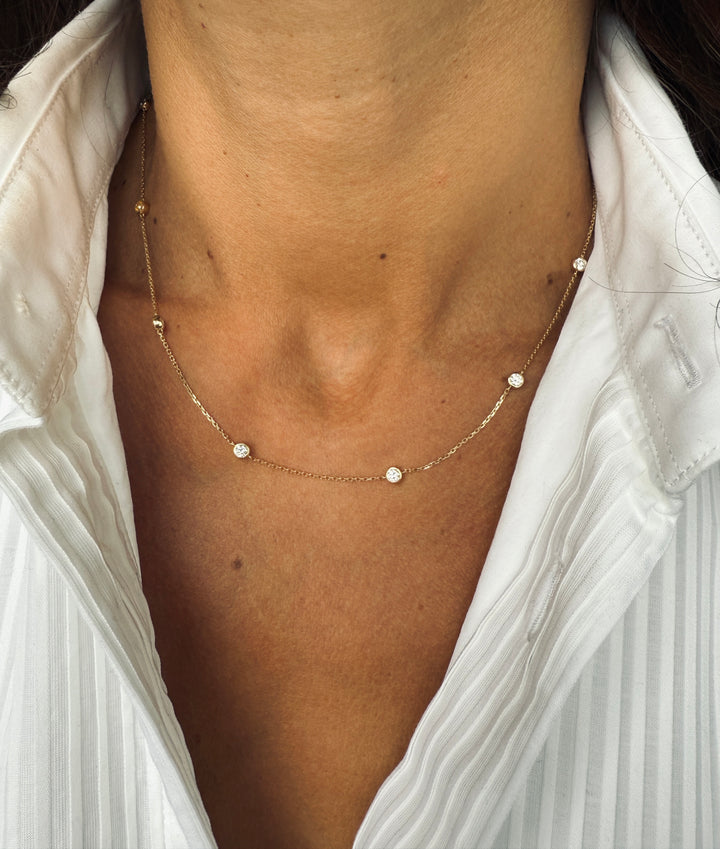 Elise Diamant Halskæde 18 K Guld