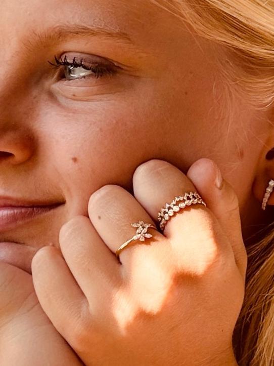 Blomster Guld Ring