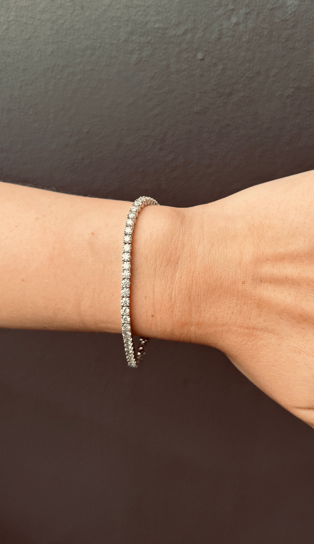 CHR Tennis Armbånd 3 mm hvidguldsbelagt