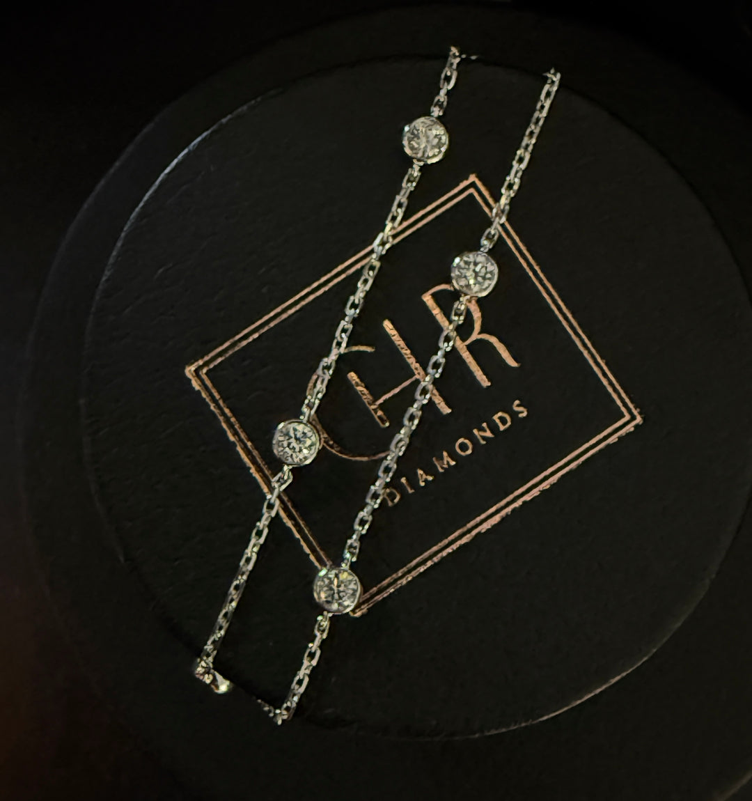 CHR Five Diamond Bracelet 18 k Hvidguld