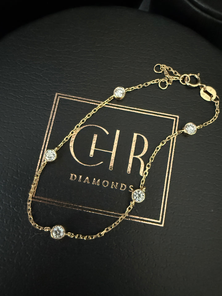 CHR Five Diamond Bracelet 18 K Guld