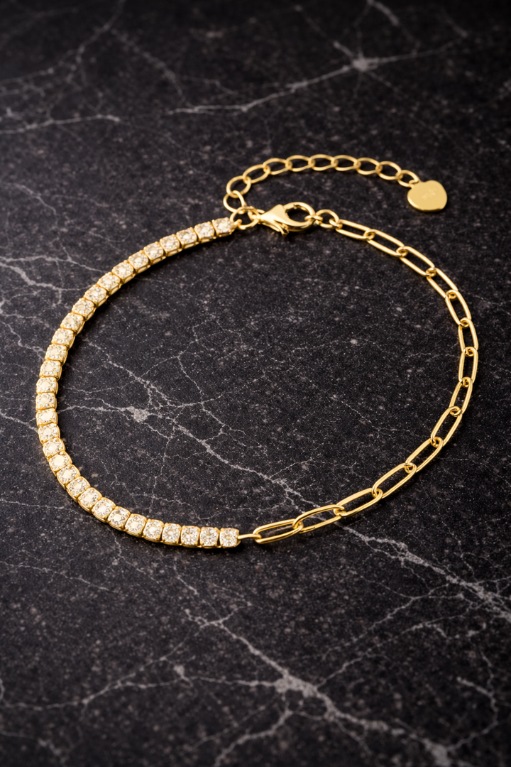 Petite Tennis Armbånd 2mm – Golden Edt.