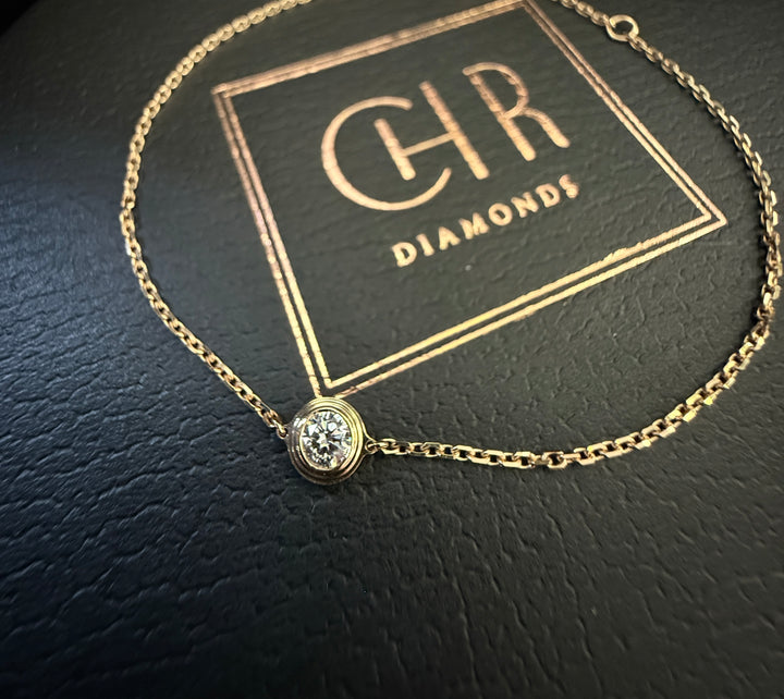 CHR Solitaire Diamant Armbånd 18 K Guld